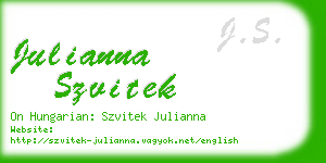 julianna szvitek business card